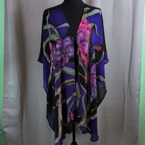 Avita Vibrant Purple and Pink Floral Wrap